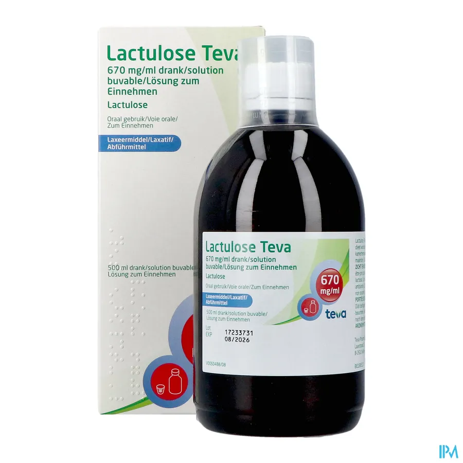 productshot van Lactulose Teva Siroop 500 ml