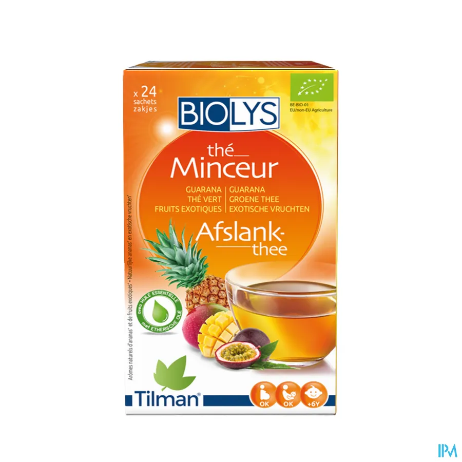 packshot van Biolys Guarana Groene Thee met Exotische Vruchten 24 zakjes