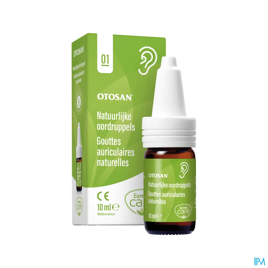productshot van Otosan Natuurlijke Bio Oordruppels 10ml