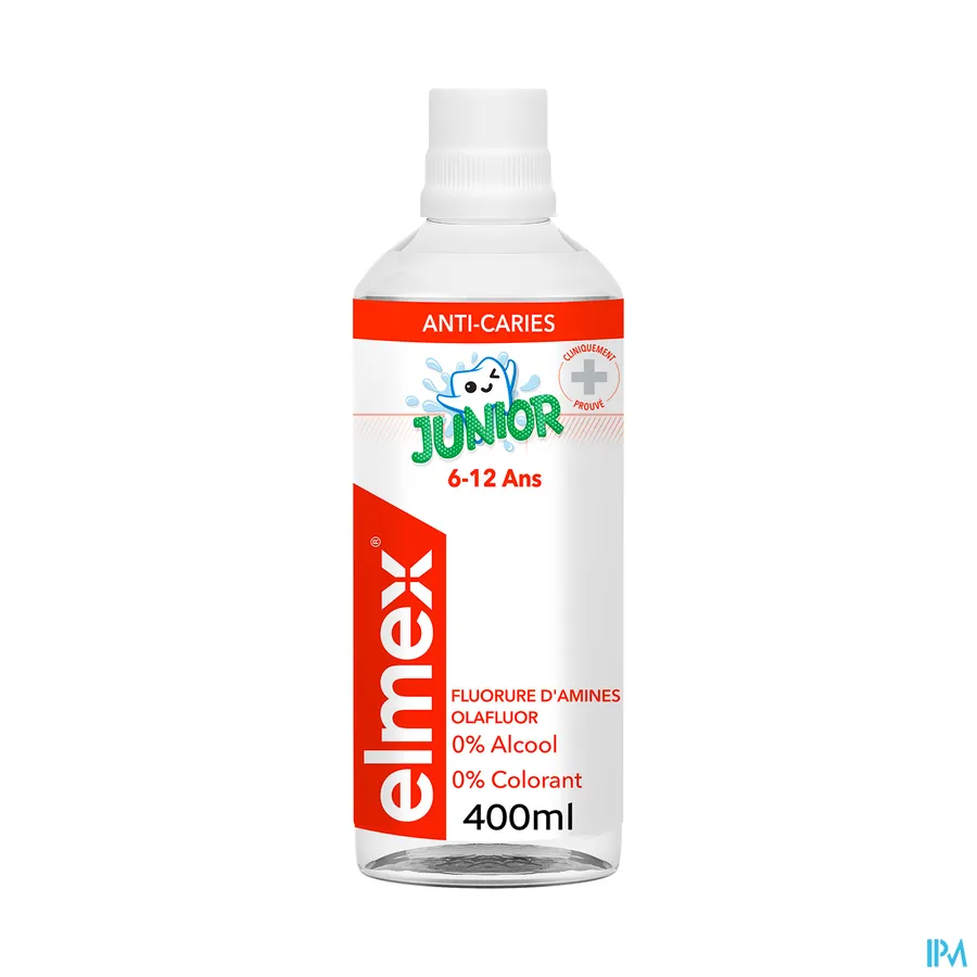 packshot van Elmex Junior Tandspoeling Helpt Effectief Beschermen tegen Cariës voor Kinderen van 6-12 Jaar 400 ml