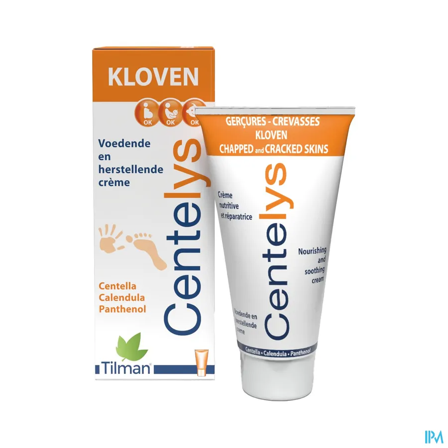 productshot van Centelys Voedende en Herstellende Crème tegen Kloven met Centella en Calendula en Panthenol Tube 30 g