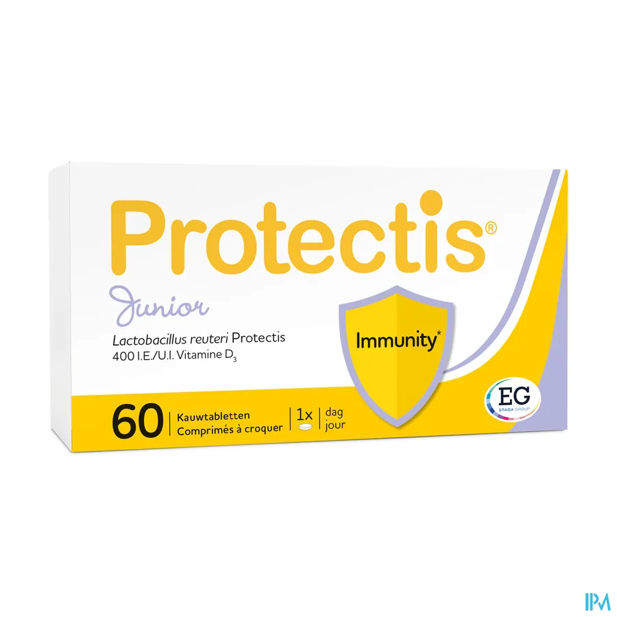 packshot van Protectis Junior voor Immuunsysteem 60 Kauwtabletten