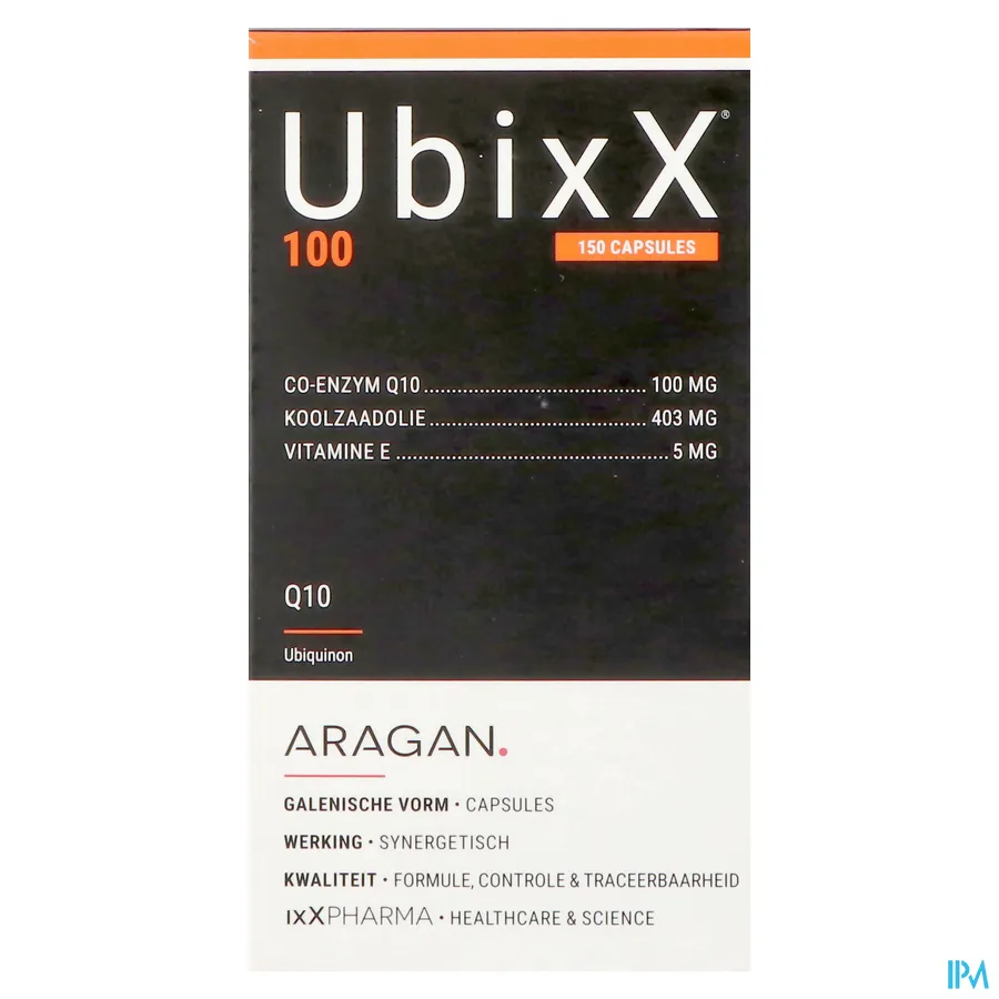 packshot van UbixX 100 150 capsules