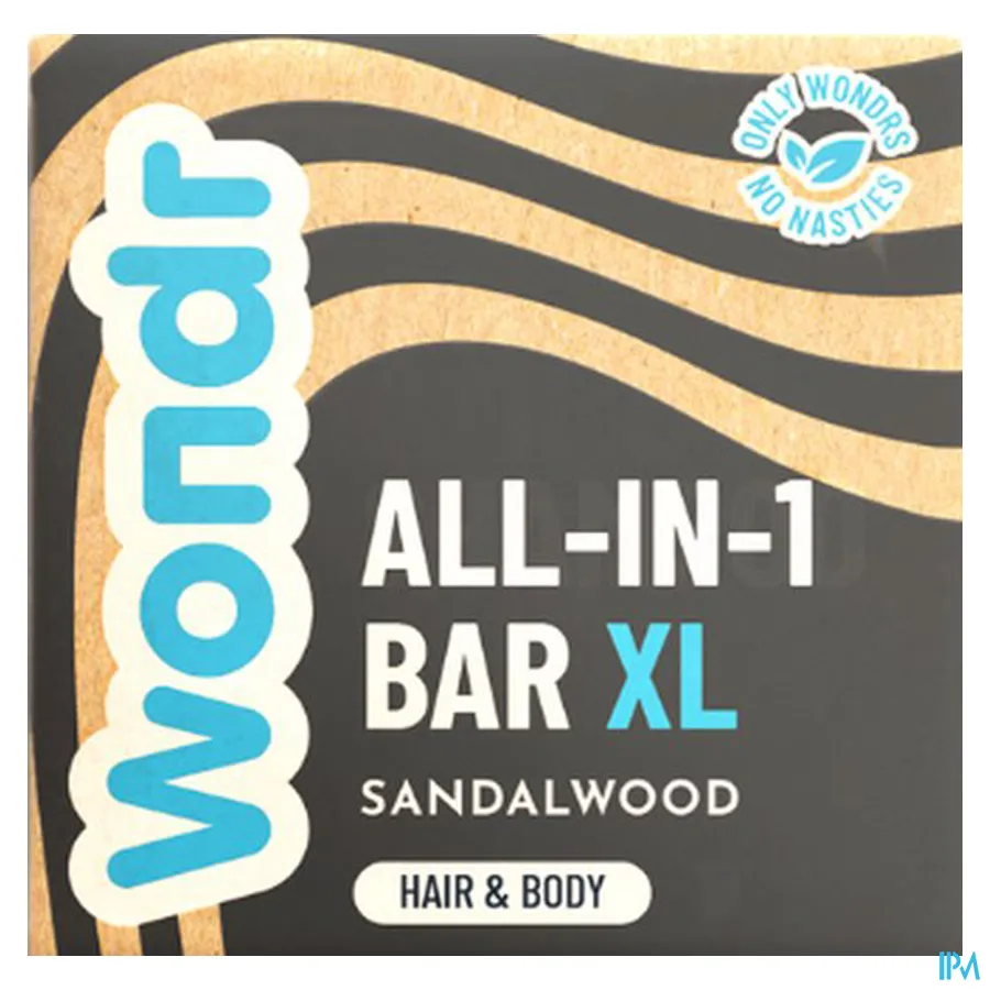 packshot van WONDR All-In-1 Bar XL Sandalwood 110 g