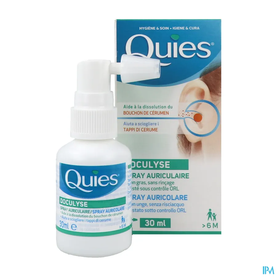 productshot van Quies Doculyse tegen Oorsmeerproppen Spray met Doseerpomp 30 ml