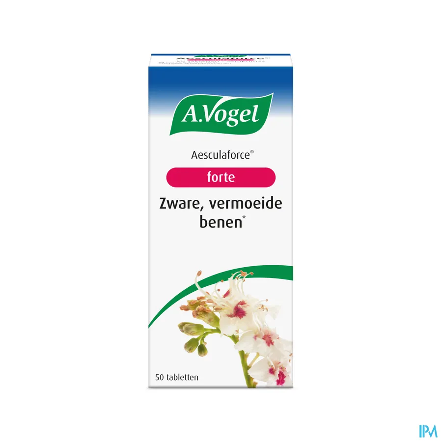 packshot van A. Vogel Aesculaforce Forte voor Zware, Vermoeide Benen 50 Tabletten