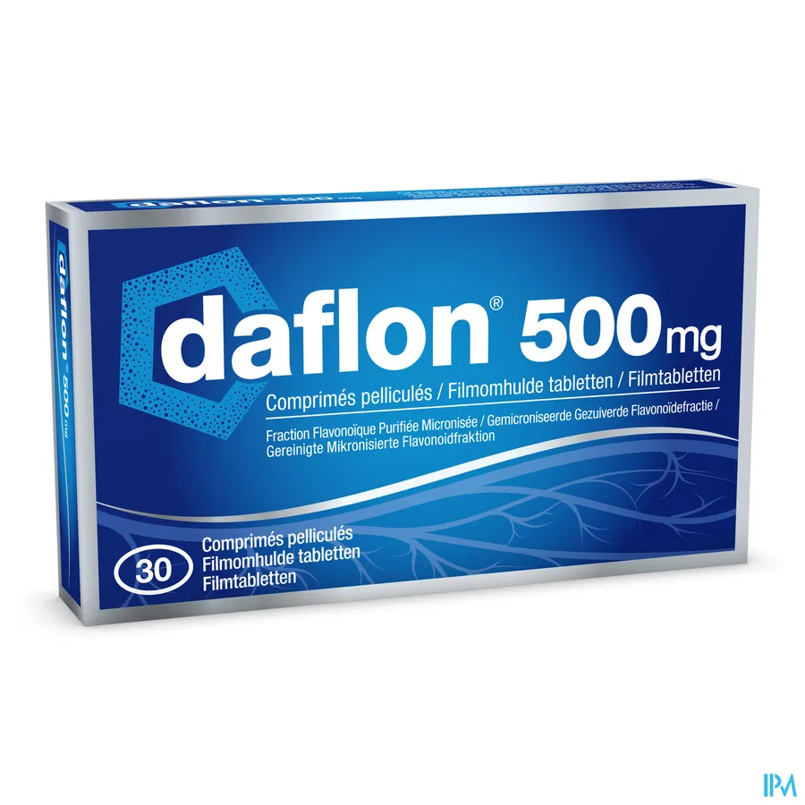 packshot van Daflon 500 mg 30 tabletten