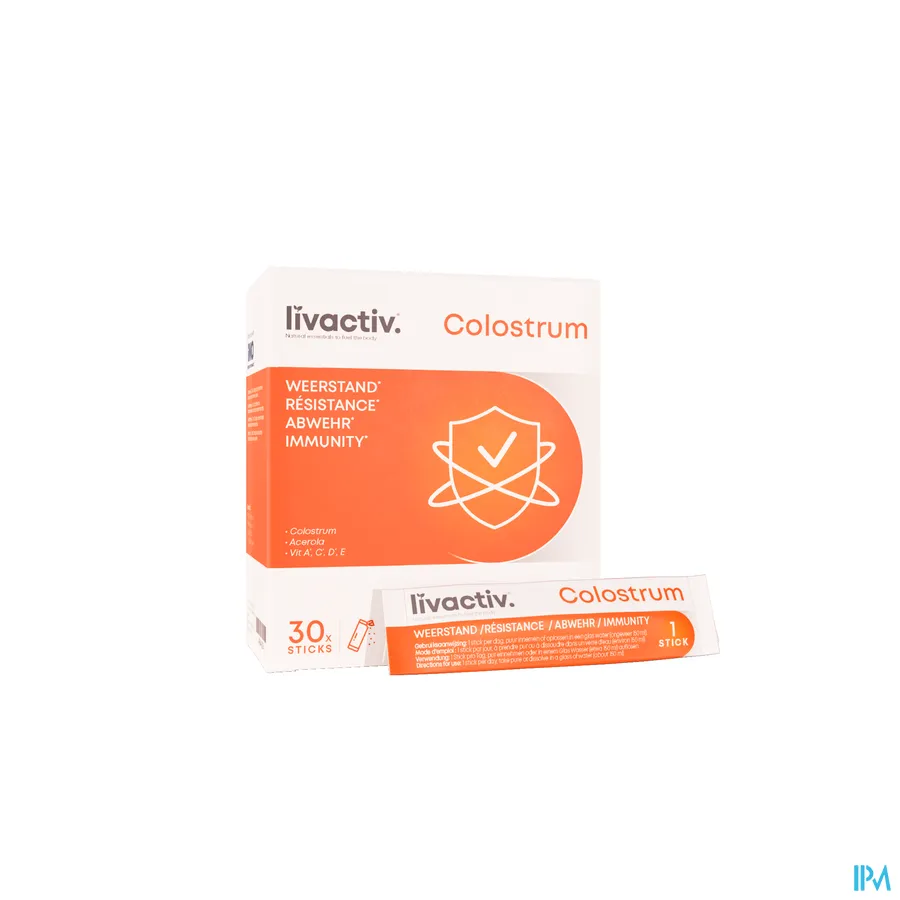 packshot van Livactiv Colostrum 30 sticks