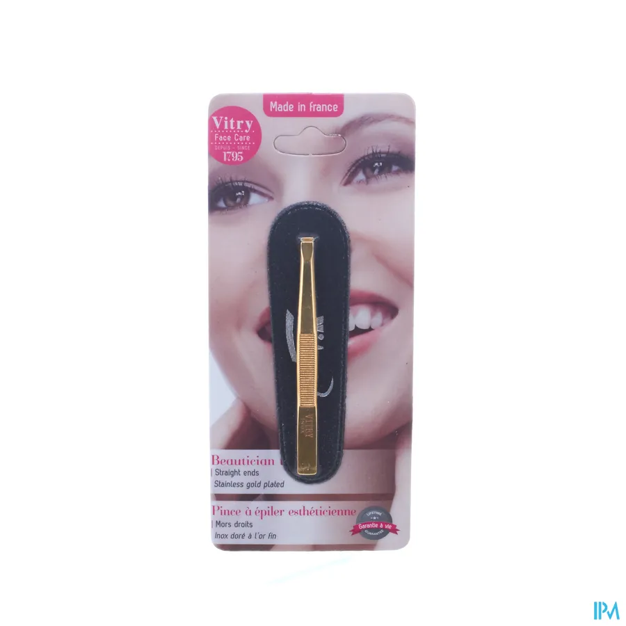 packshot van Vitry Epileerpincet Verguld 1 stuk