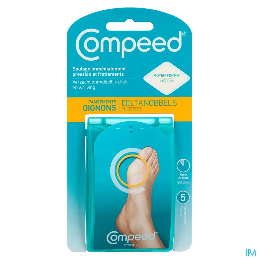 packshot van Compeed Eeltknobbels Medium Formaat 5 Pleisters
