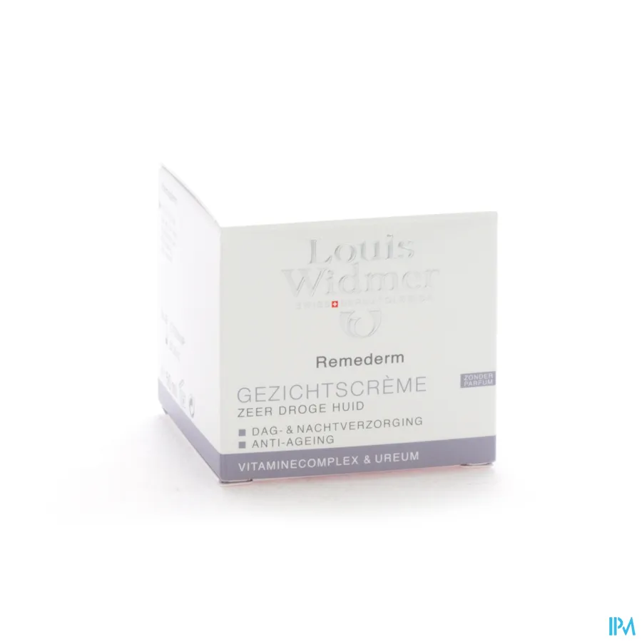 packshot van Louis Widmer Remederm Gezichtscreme Zonder Parfum 50ml