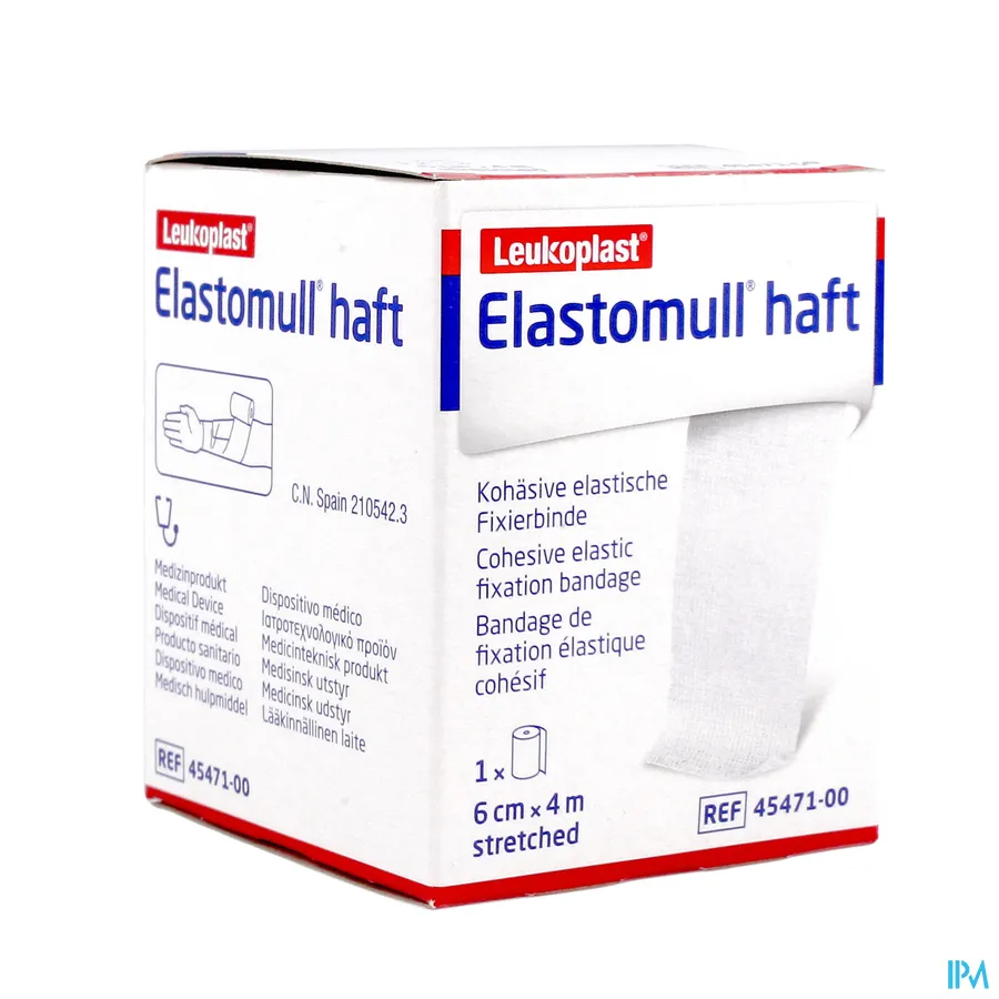 packshot van Elastomull Haft Fixatiewindel 6 cm x 4 m 1 stuk