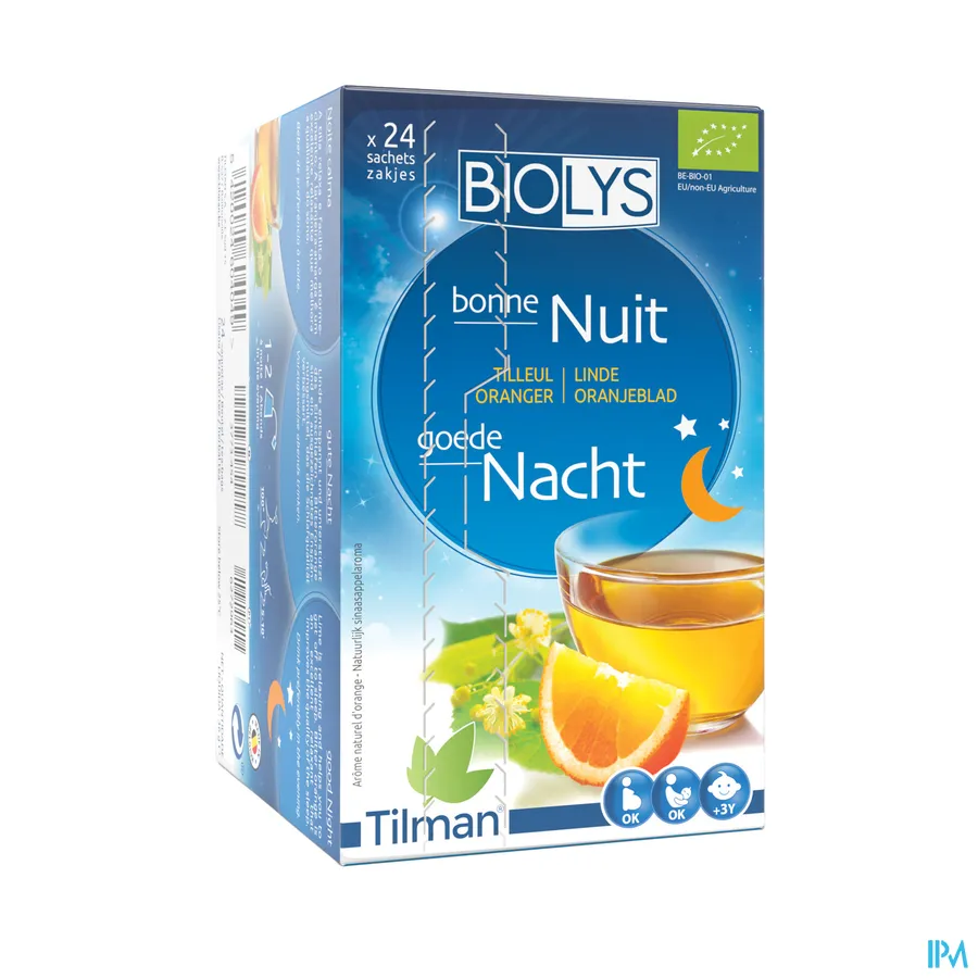packshot van Tilman Biolys Nacht Linde-Oranjeblad 24 zakjes