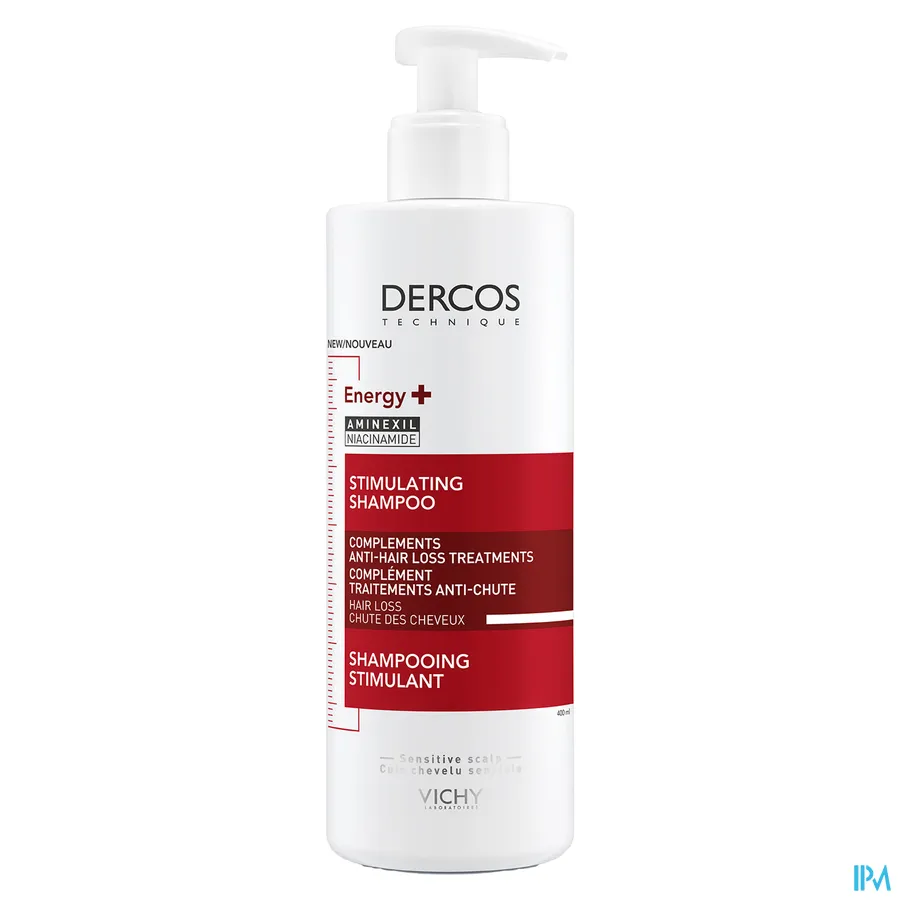 packshot van Vichy Dercos Energie Shampoo bij Haaruitval voor Sterker en Vitaler Haar 400 ml