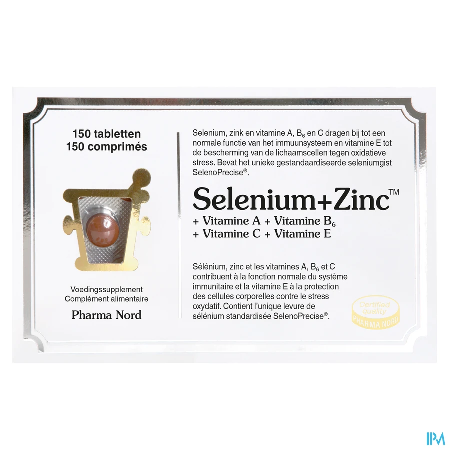 packshot van Pharma Nord Selenium + Zinc 150 tabletten