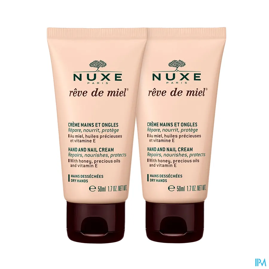 productshot van Nuxe Reve De Miel Hand-Nagelcreme Tube 2 x 50 ml Nuxe