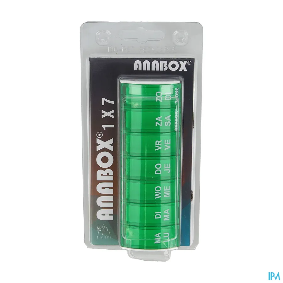 packshot van Anabox Pildoos Week Groen 1 stuk