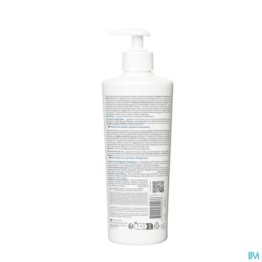 productshot van Bioderma Atoderm Intensive Balsem 500 ml