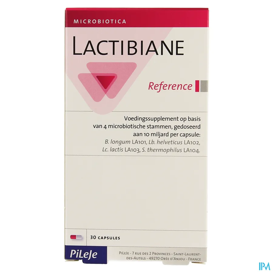 packshot van Pileje Lactibiane Reference 30 capsules
