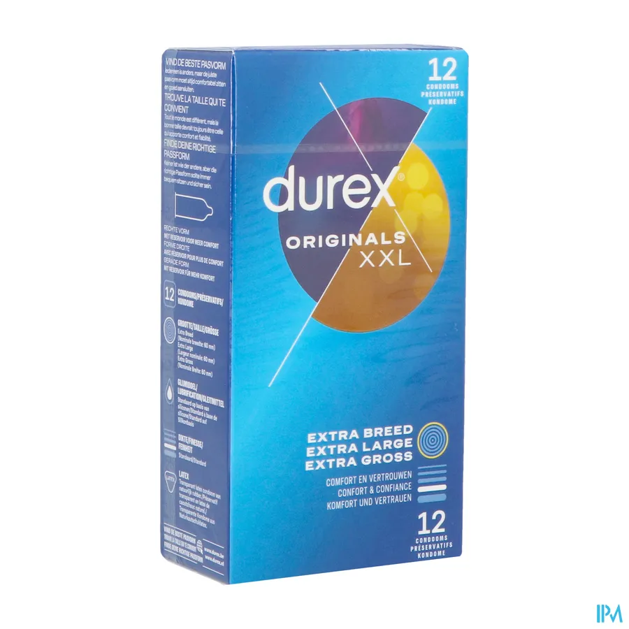 packshot van Durex Originals XXL Condooms 12 stuks