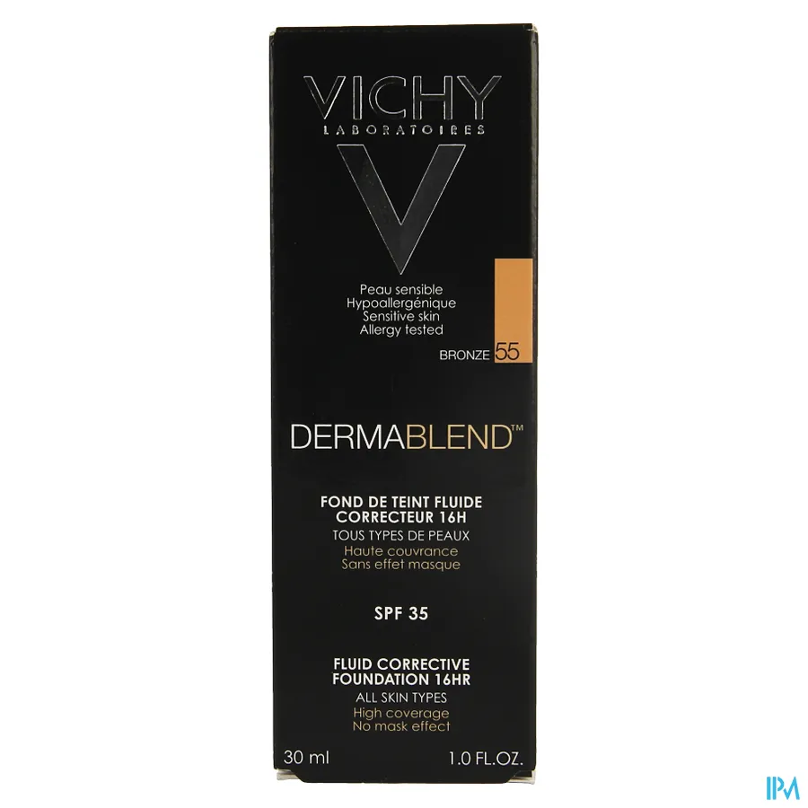 packshot van Vichy Dermablend Fond De Teint Fluide 55 Bronze 30 ml
