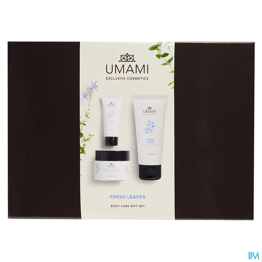 packshot van Umami Fresh Leaves Giftset Body 200 ml