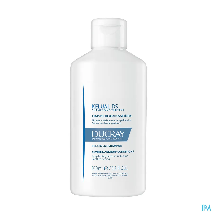 packshot van Ducray Kelual DS Verzorgende Shampoo tegen Schilfertjes en Voorkomt Nieuwe Opflakkeringen Flacon 100 ml