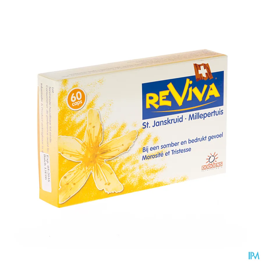 packshot van Reviva St. Janskruid - Bij een Somber en Bedrukt Gevoel - 60 Capsules