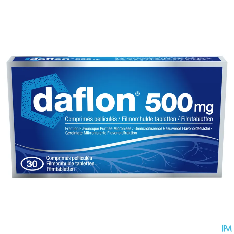 packshot van Daflon 500 mg 30 tabletten