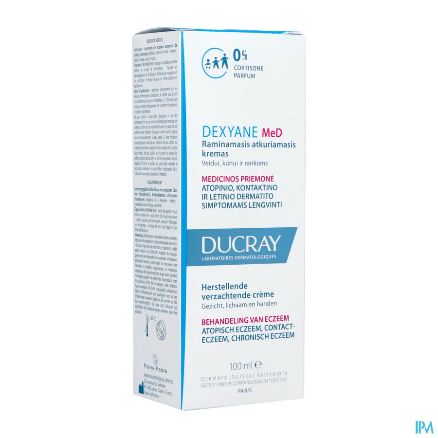 packshot van Ducray Dexyane MeD Herstellende Verzachtende Crème 100 ml