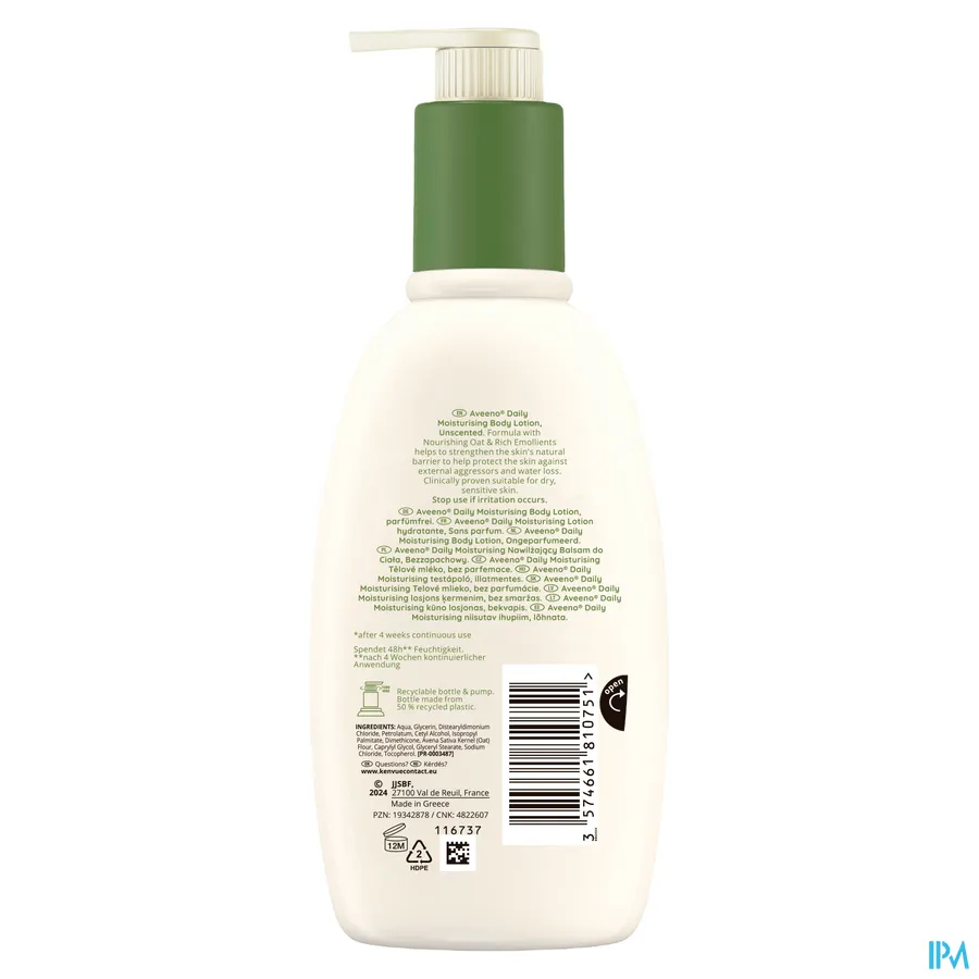 packshot van Aveeno Daily Moisturising Body Lotion 300 ml