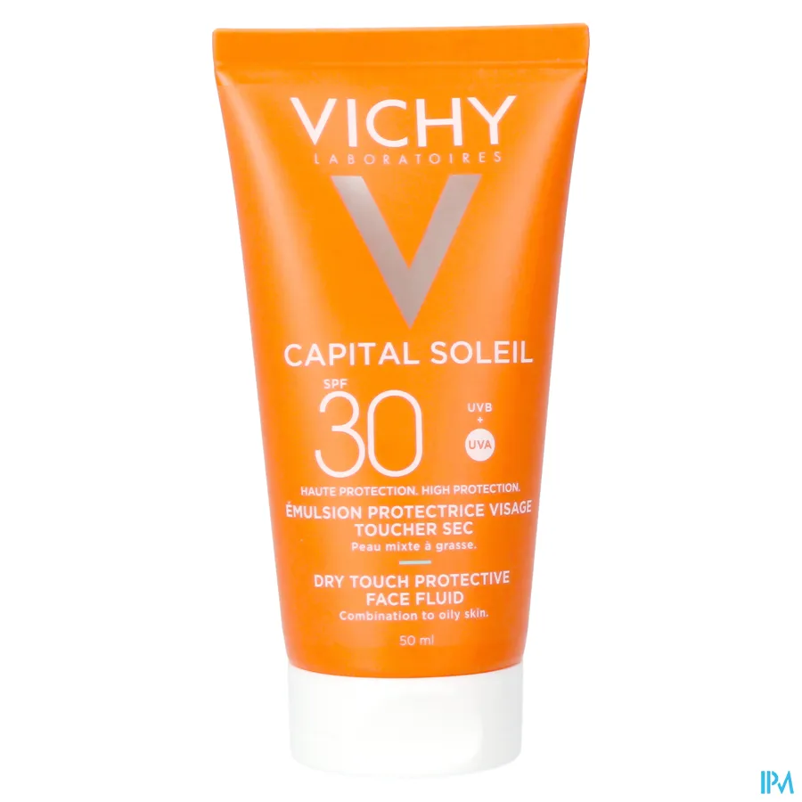 productshot van Vichy Ideal Soleil Gelaat Dry Touch SPF30 50 ml