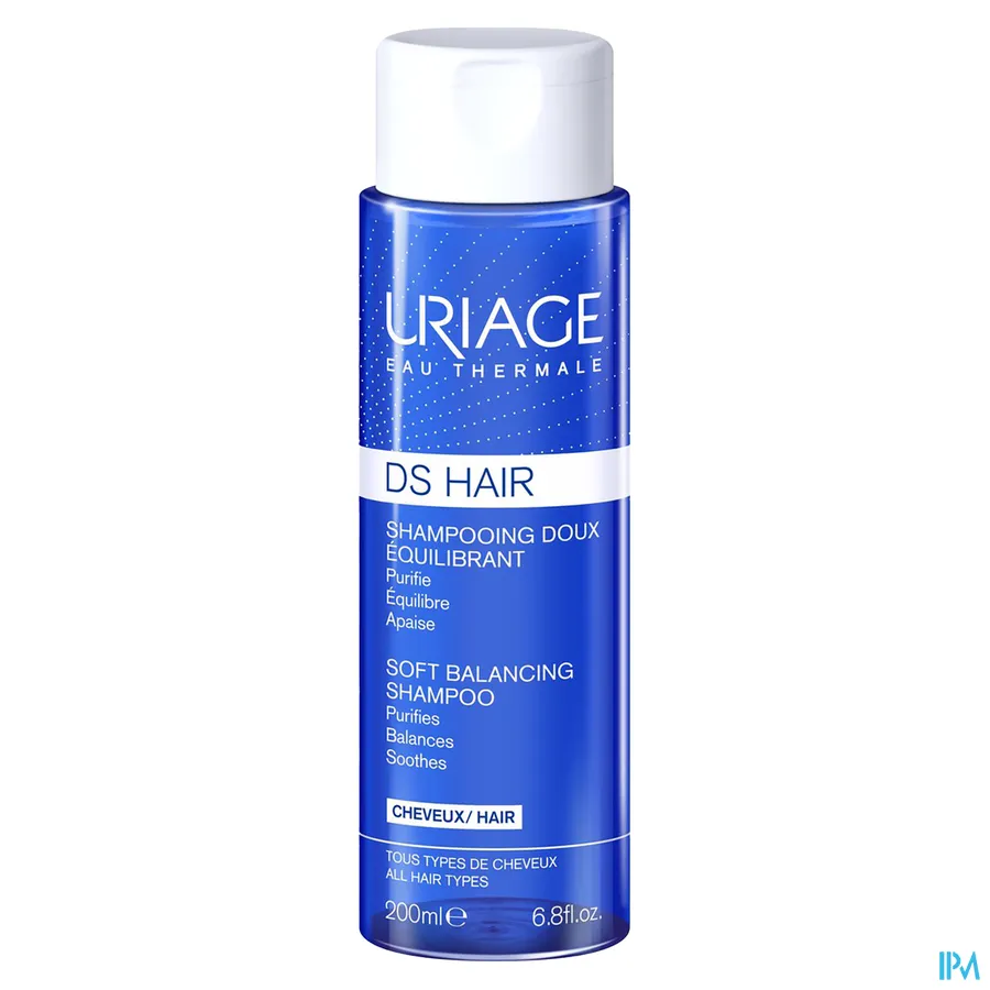 packshot van Uriage DS Hair Milde Evenwichtsherstellende Shampoo 200 ml