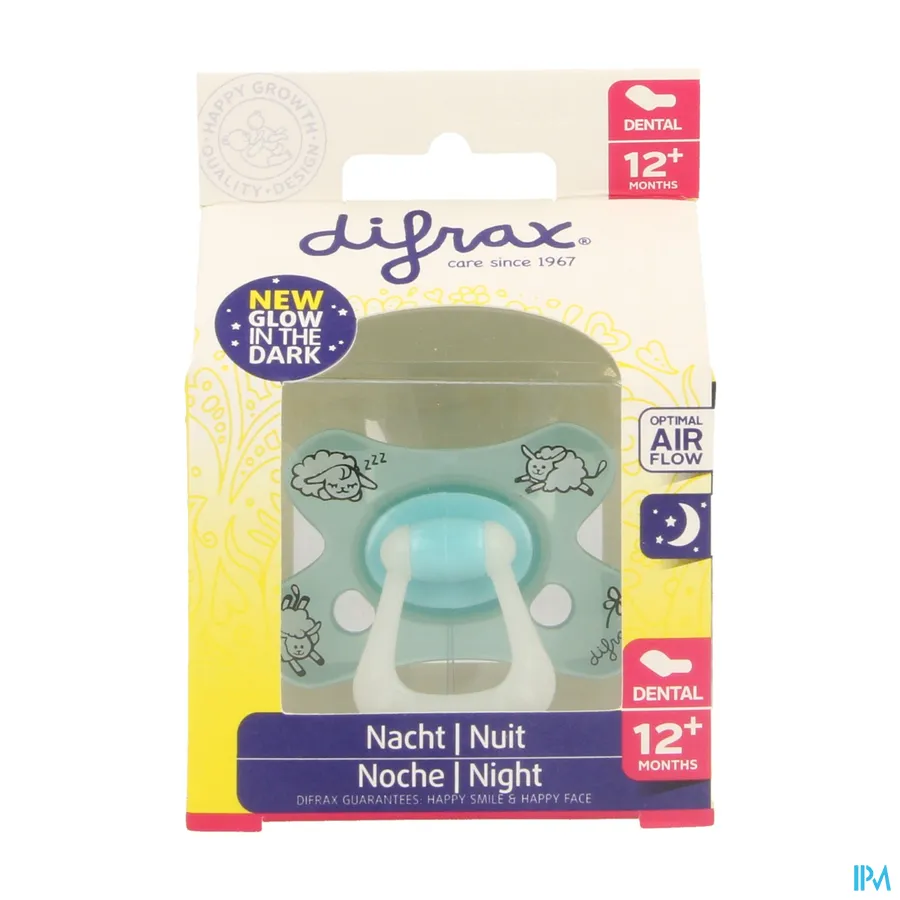 packshot van Difrax Fopspeen Dental +12m Nacht