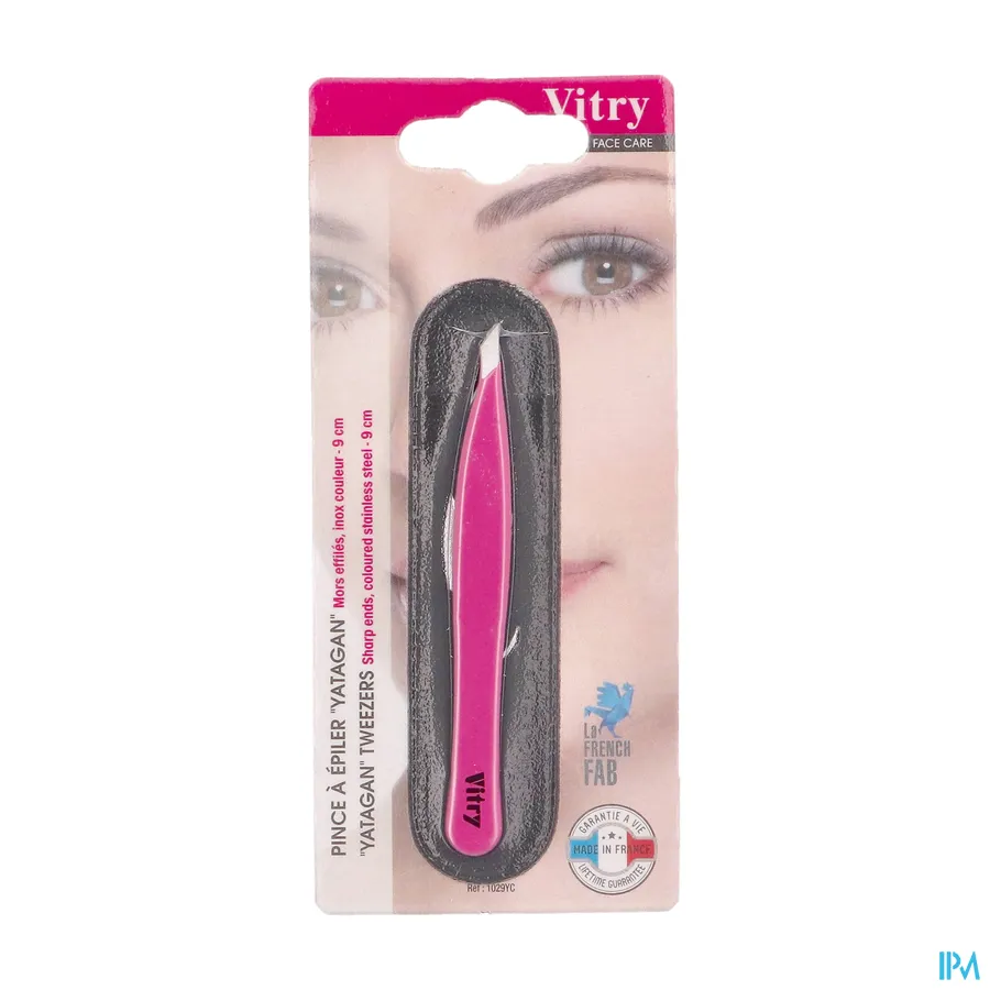packshot van Vitry Epileerpincet met Schuine Ultrafijne Top Gekleurd