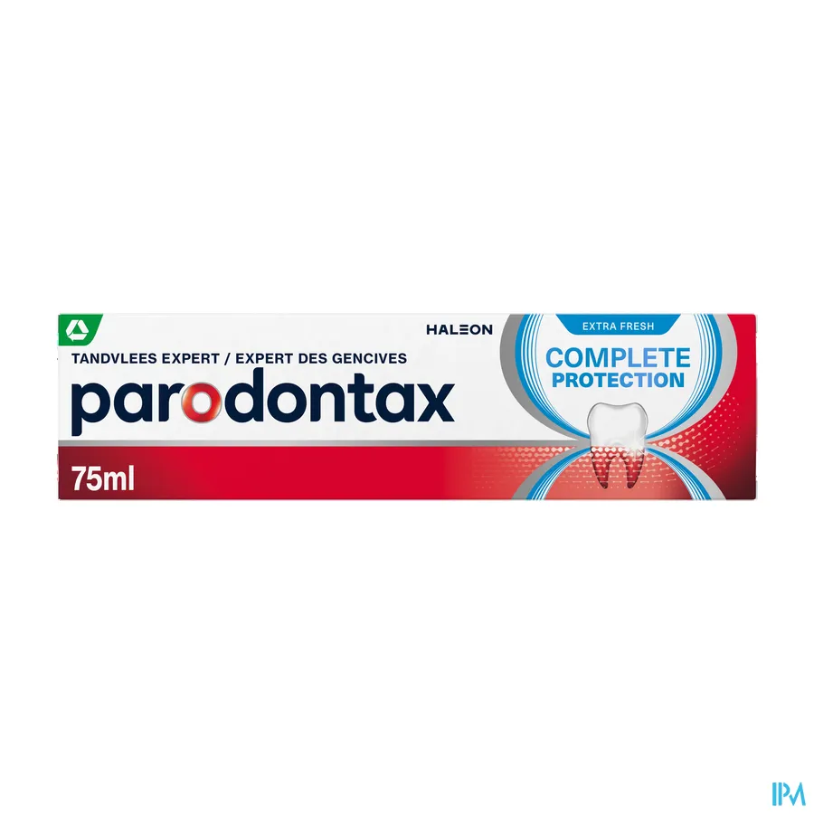 packshot van Parodontax Complete Protection -Extra Fresh- met 8 Voordelen voor Gezond Tandvlees en Sterke Tanden Tube 75 ml