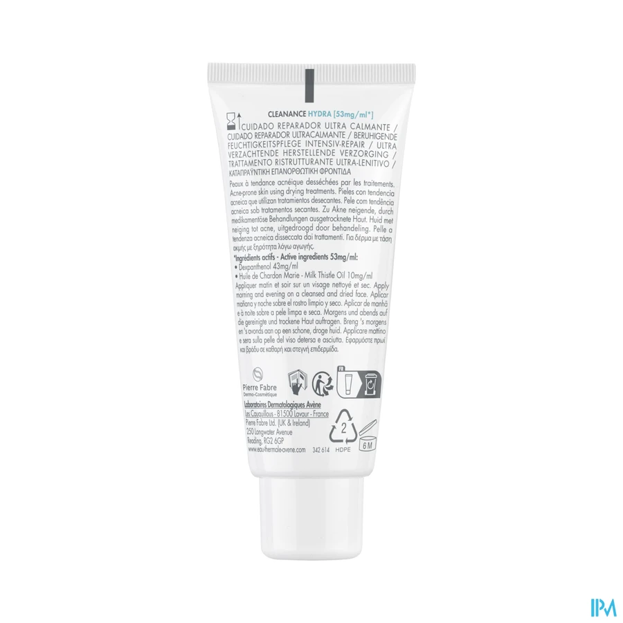 productshot van Avène Cleanance Hydra Kalmerende Crème 40 ml