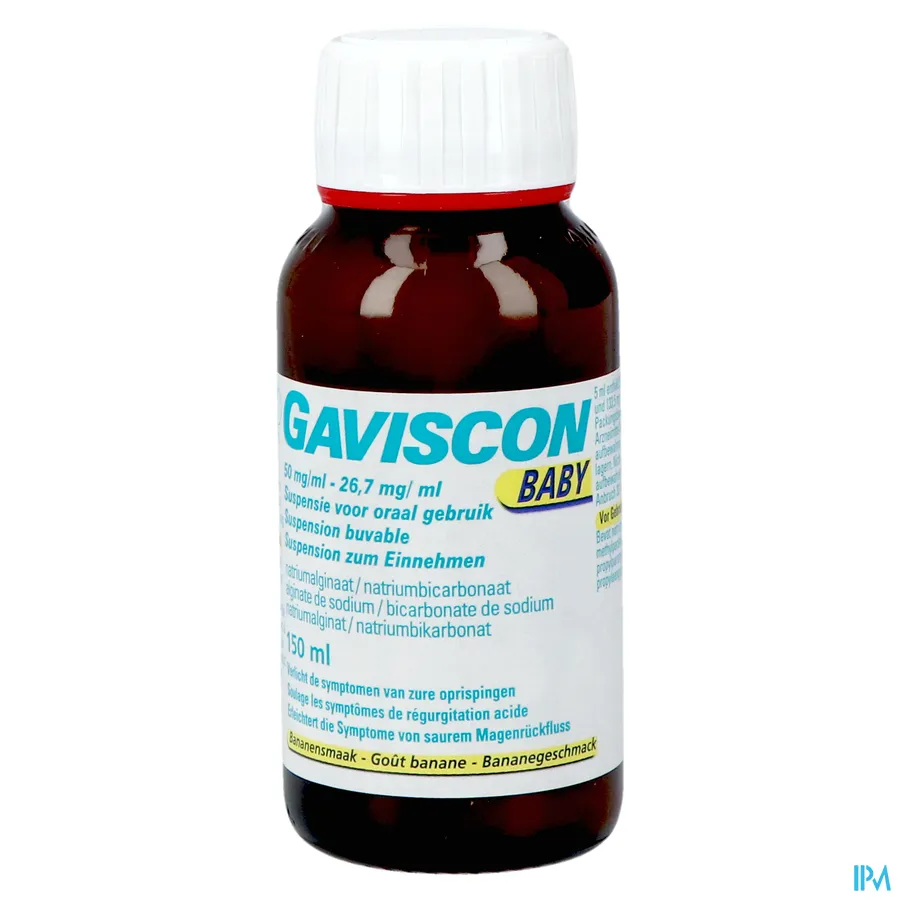 productshot van Gaviscon Baby Anti-Reflux Geneesmiddel voor Verlichting van Symptomen van Zure Oprispingen 150 ml