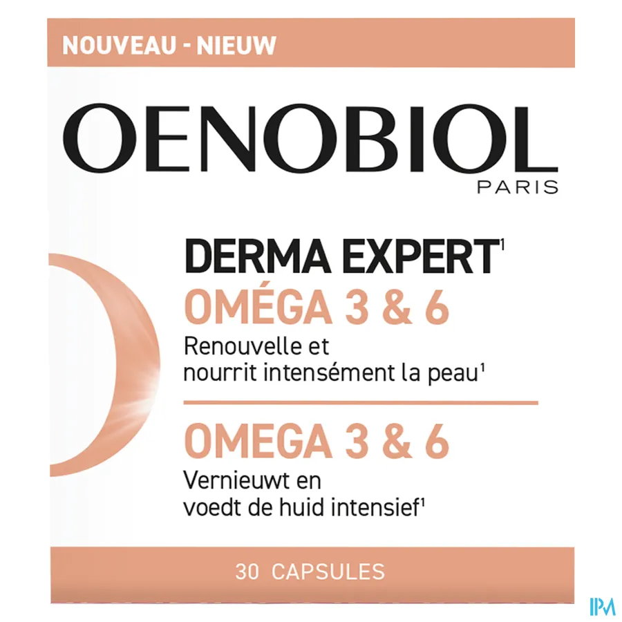 packshot van Oenobiol Derma Expert Omega 3 & 6 30 capsules