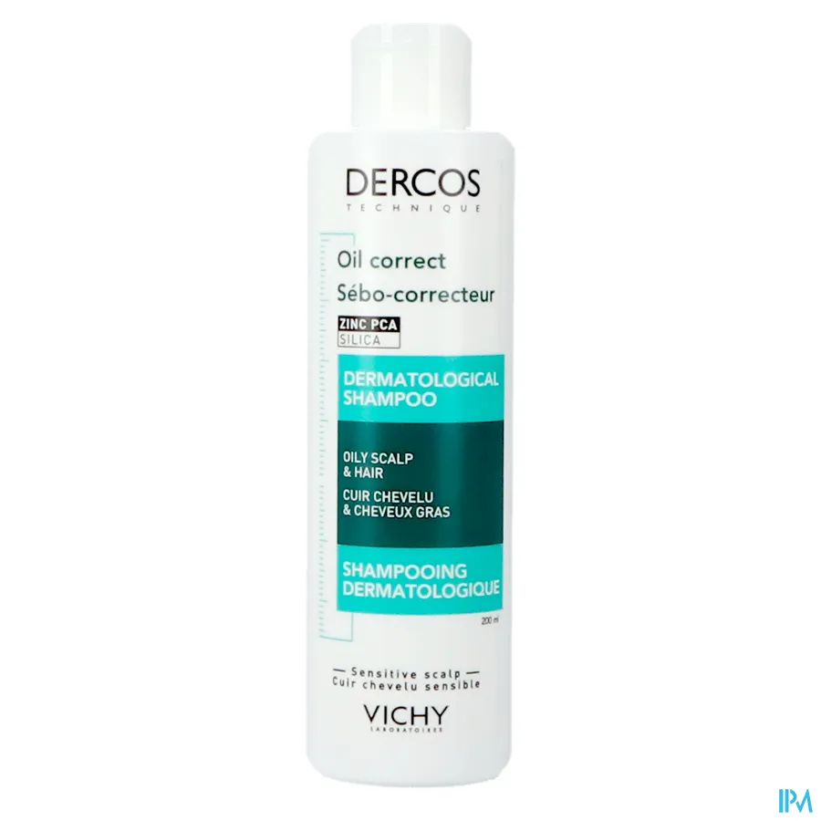 productshot van Vichy Dercos Oil Correct Dermatologische Shampoo 200 ml
