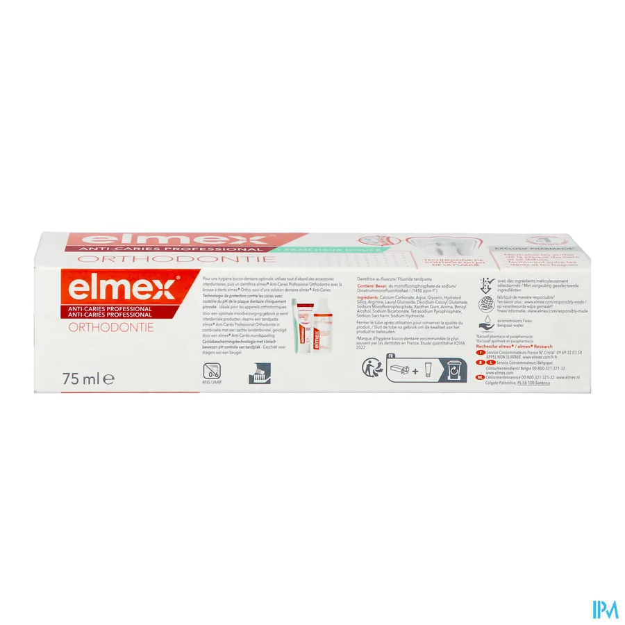 packshot van Elmex Anti-Cariës Professional + Ortho Tandpasta Expert 8-18 jaar 75 ml