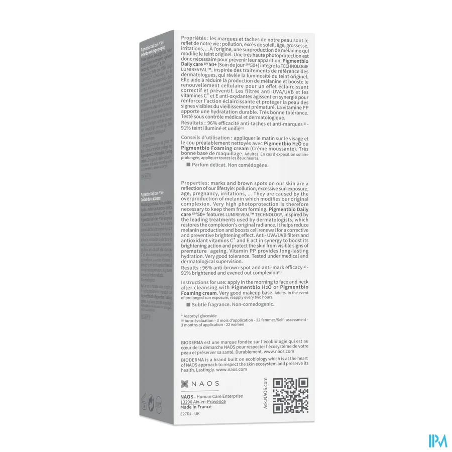 packshot van Bioderma Pigmentbio Daily Care SPF 50+ 40 ml