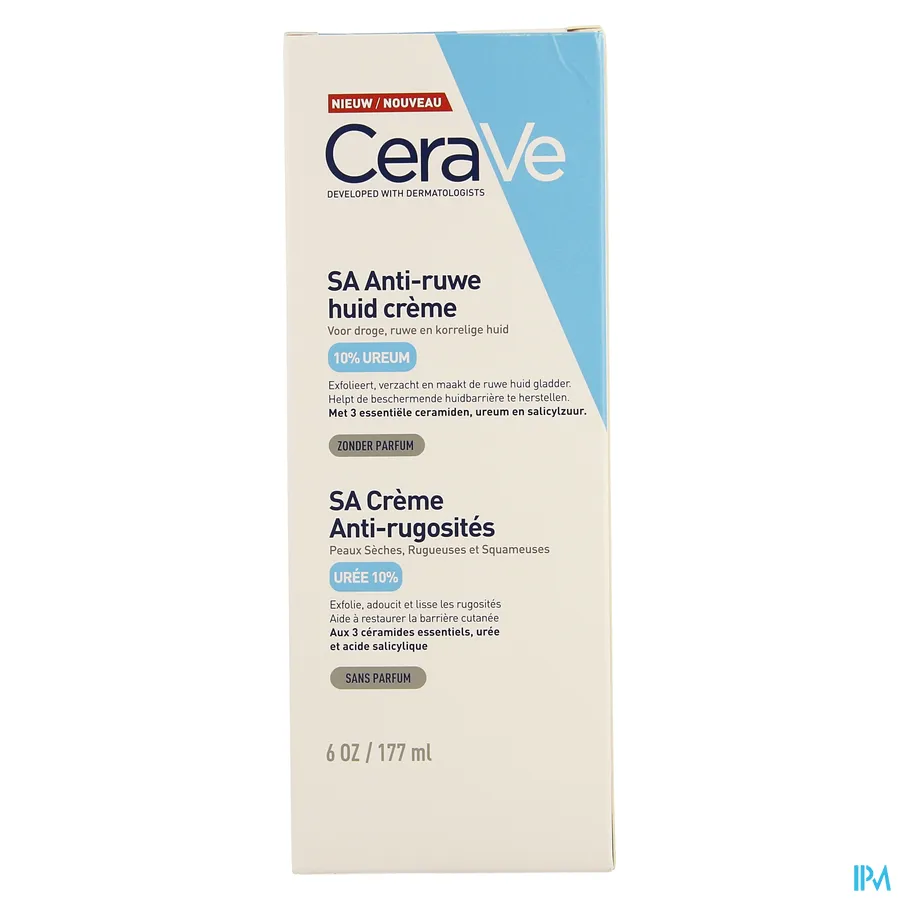 packshot van CeraVe SA Anti-Ruwe Huid Crème 177 ml
