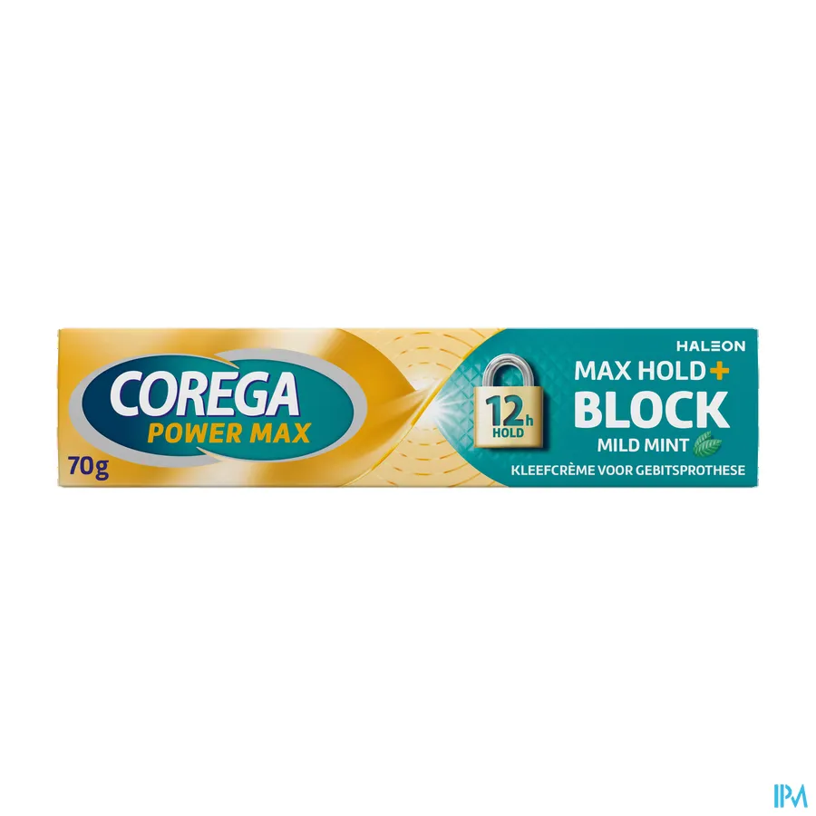 packshot van Corega Power Max Max Hold + Block Kleefcrème 70 g