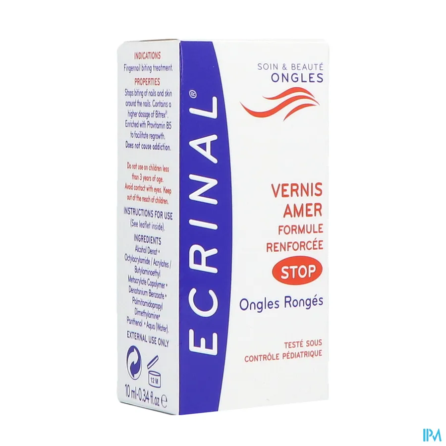 packshot van Ecrinal Bittere Nagellak 10 ml