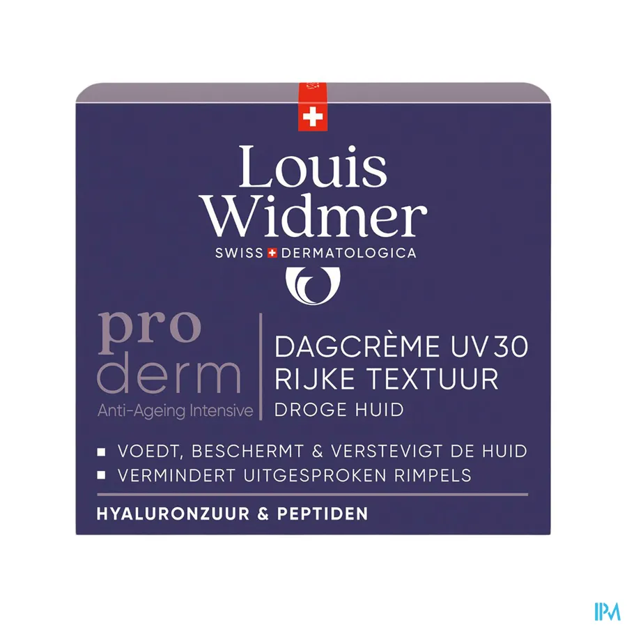 packshot van Louis Widmer Proderm Dagcrème UV 30 Rijke Textuur 50 ml - met parfum