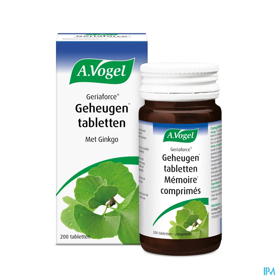 packshot van A. Vogel Geriaforce voor Geheugen 200 Tabletten