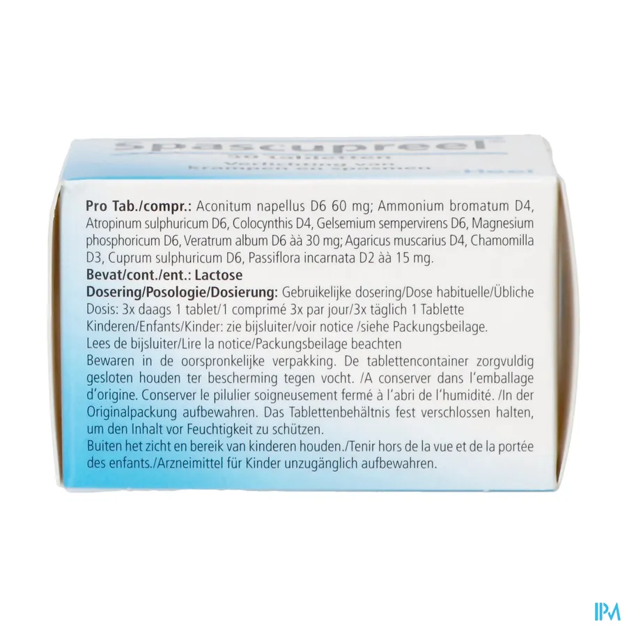 packshot van Heel Spascupreel 50 Tabletten