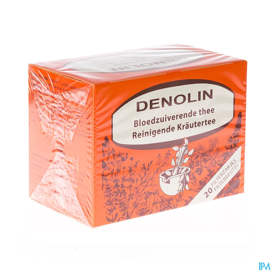 packshot van Denolin Bloedzuiverende Thee 20 Zakjes