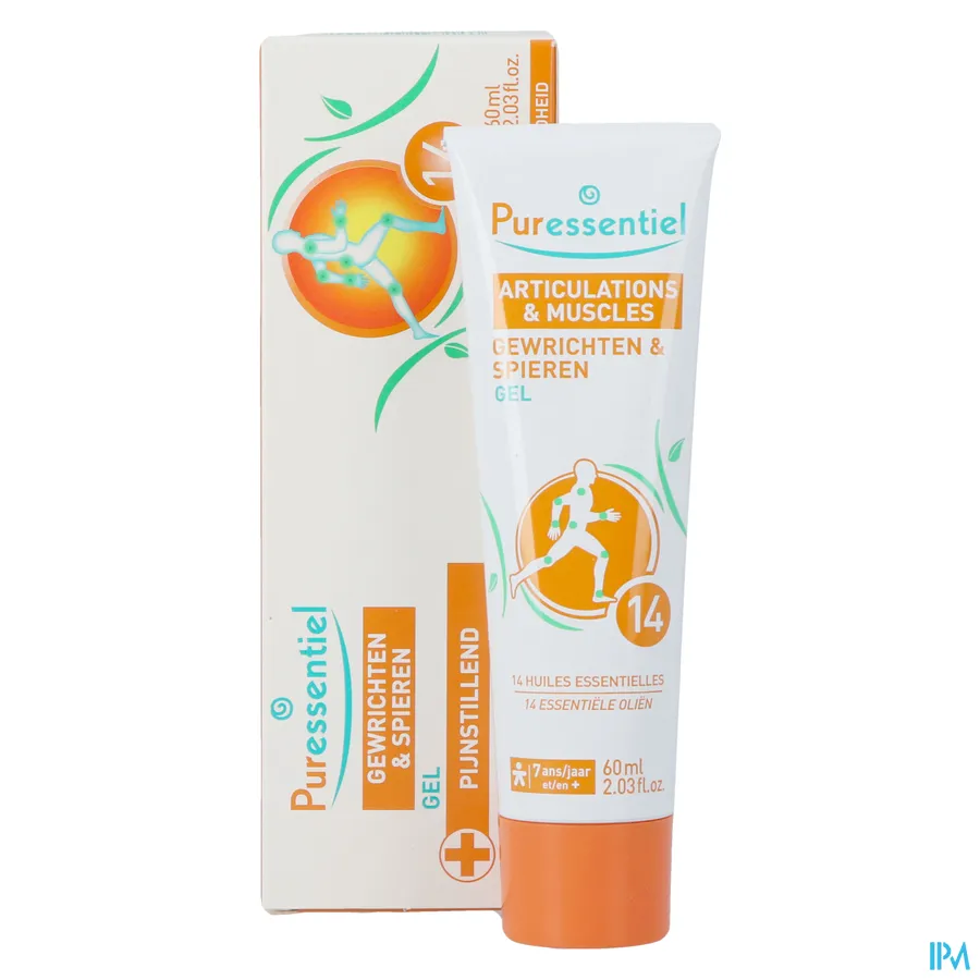 productshot van Puressentiel Gel voor Gewrichten en Spieren met 14 Essentiële Oliën 60 ml